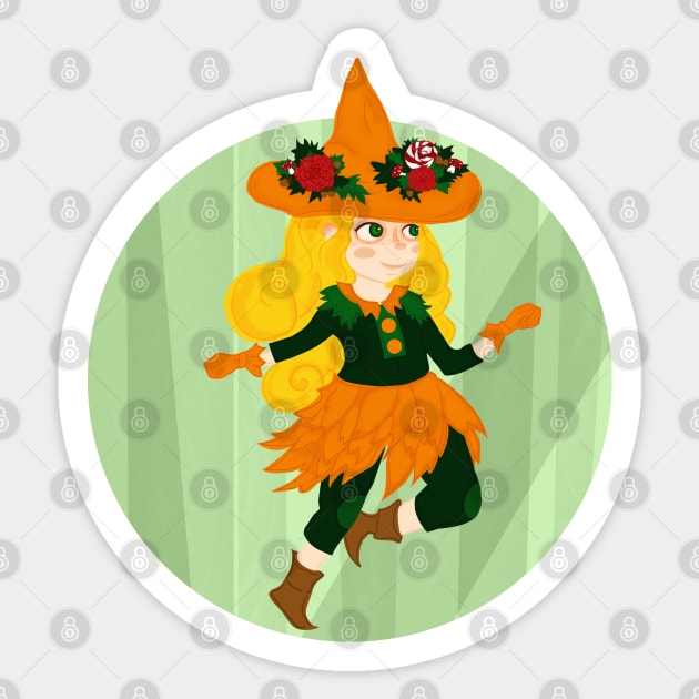 The Little Witch Sticker by Mboura